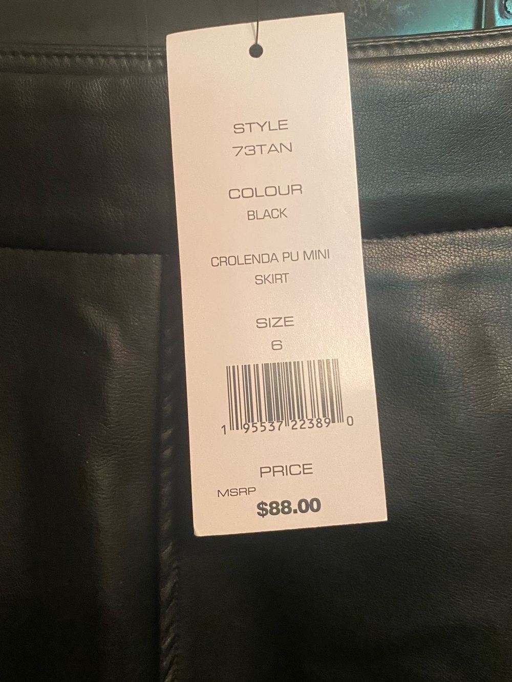 French Connection Crolenda PU Mini Skirt - Black